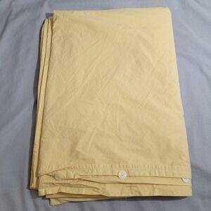 Restoration Hardware Made In Italy 100% Cotton Duvet Cover Twin Yellow‎ EUC